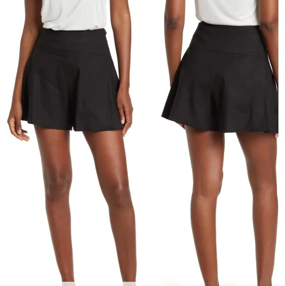 Vince Linen Flounce Shorts Black (No Tags) - Picture 2 of 11